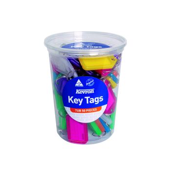 Kevron Standard Key Tags Assorted (Pack of 50) ID5TUB50ASST