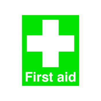 Safety Sign First Aid 100x250mm PVC FA00607R