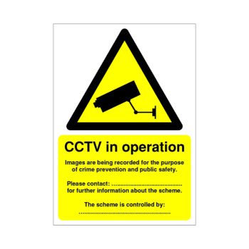 Warning Sign Data Protection Act Compliant PVC Sign A5 DPACCTVR
