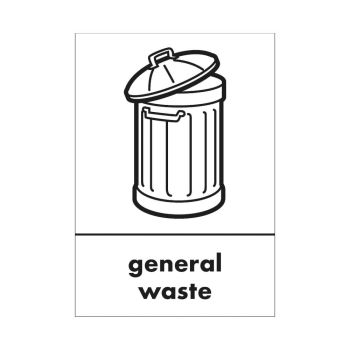 A5 Sign Self Adhesive General Waste (Pack of 5) Y7321004