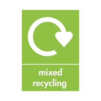 A5 Sign Self Adhesive Mixed Recycling (Pack of 5) Y7321005