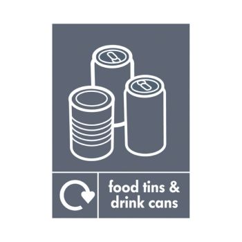 A5 Sign Self Adhesive Food Tins and Drink Cans (Pack of 5) Y7321008