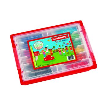Stabilo Trio A-Z Felt Tip Colour Pens Class Pack Gratnell Tray Assorted (Pack of 144) F378/144-04