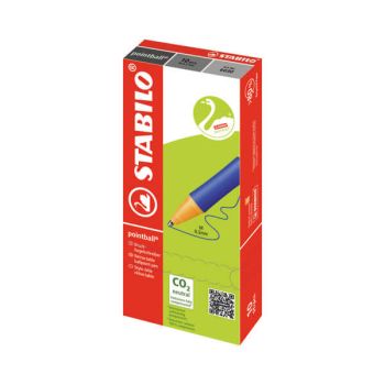 Stabilo Pointball Retractable Ballpoint Pen Blue (Pack of 10) 6030/41