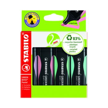 Stabilo Green Boss Highlighter Assorted Pastel (Pack of 4) 1523155