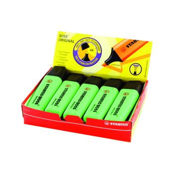 Stabilo Boss Original Highlighter Green (Pack of 10) 70/33/10