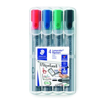 Staedtler Flipchart Marker Assorted (Pack of 4) 356 WP4