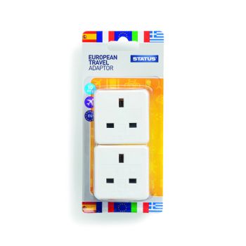 Status European Travel Adaptor (Pack of 8) SEUROAB2Pk4