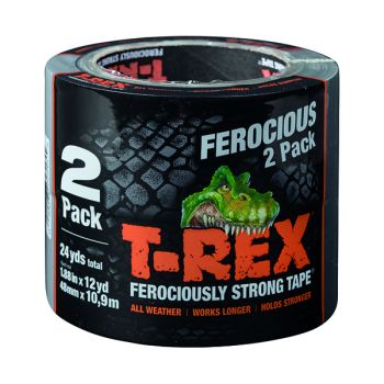 T-Rex Duct Tape 48mmx10.9m Grey Twin Pack (Pack of 6) 241591