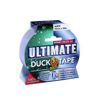 Ducktape Ultimate Heavy Duty Tape Fabric 50mmx25m White (Pack of 6) 232160