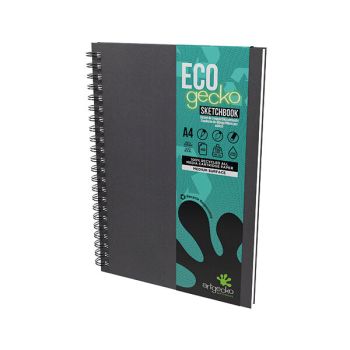 Eco Gecko All Media Wirebound Sketchbook Portrait 40 Sheet A4 GECRE102