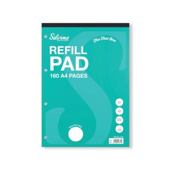 Silvine Refill Pad 160 Pages Ruled Dot Grid A4 Teal (Pack of 6) A4RPD