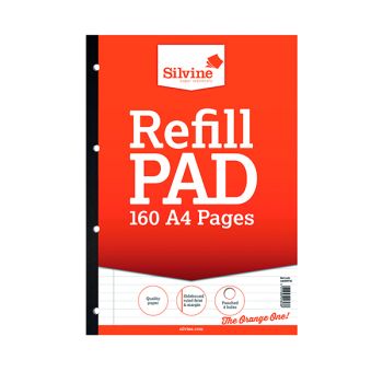 Silvine Ruled Sidebound Refill Pad A4 160 Pages (Pack of 6) A4SRPFM