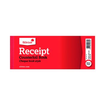 Silvine Receipt Book with Counterfoil 80x202mm (Pack of 36) 233