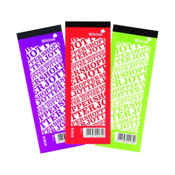 Silvine Shopper Jotter 76x203mm Assorted (Pack of 24) 252