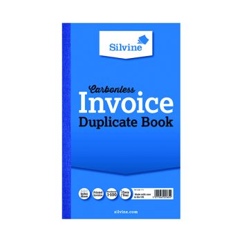 Silvine Carbonless Duplicate Invoice Book 210x127mm (Pack of 6) 711-T