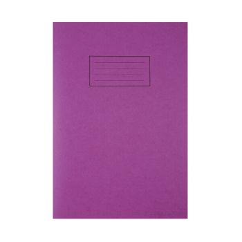 Silvine Exercise Book Tough Shell Feint Ruled With Margin A4 Purple (Pack of 25) EX140