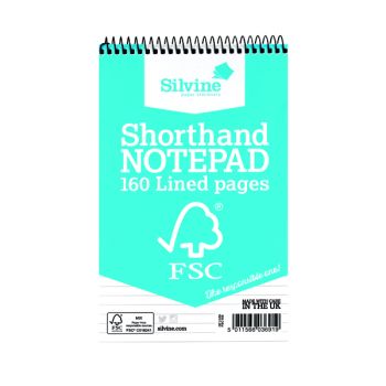 Silvine Envrion Shorthand Notebook 127x203mm (Pack of 10) FSC160