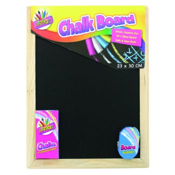 Chalk Board Set With Chalk Board, Chalks And Eraser (Pack of 12) 5249