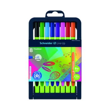 Schneider Line Up Fineliners Assorted (Pack of 8) 191098