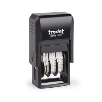 Trodat Printy 4850L2 Mini Dater Stamp Paid + 3.8mm Date 76373