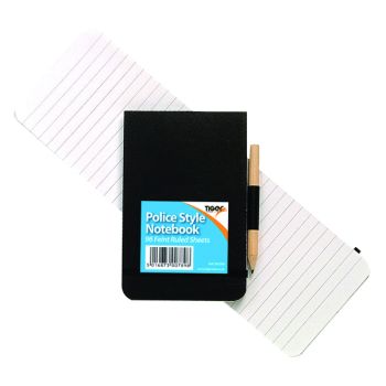 Tiger Police Style Notebook including Pencil (Pack of 12) 300789