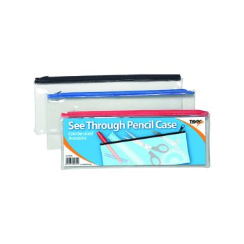 See Through Pencil Case 330 x 125mm (Pack of 12) 300795