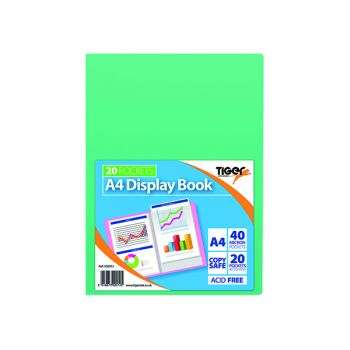 Display Book A4 20 Pocket Assorted Pastel (Pack of 10) 302012
