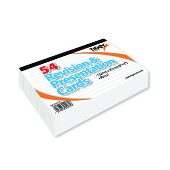 Revision and Presentation Cards 54 White (Pack of 10) 302235