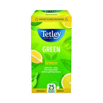 Tetley Green Tea With Lemon Tea Bags (Pack of 25) 1571A