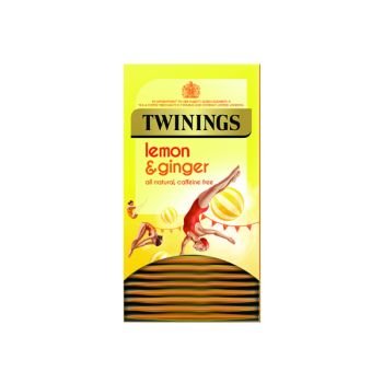 Twinings Lemon & Ginger Fruit Infusion Tea Bags (Pack of 20) F09613