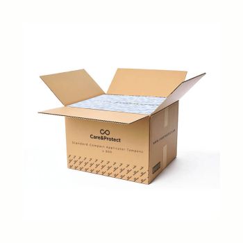 Care + Protect Regular Compact Applicator Tampons (Pack of 750) 6442BULK