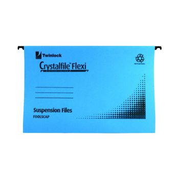 Rexel Crystalfile Flexi Standard Foolscap Blue (Pack of 50) 3000041