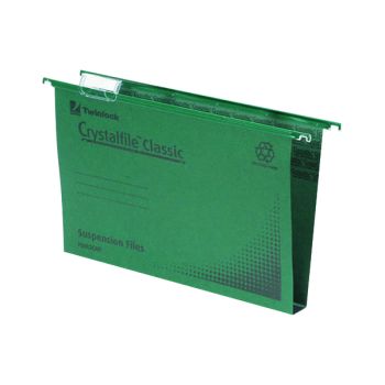 Rexel Crystalfile Classic Suspension File 50mm Green (Pack of 50) 71750