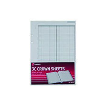 Rexel Crown 3C F1 Double Ledger Refill Sheets (Pack of 100) 75841