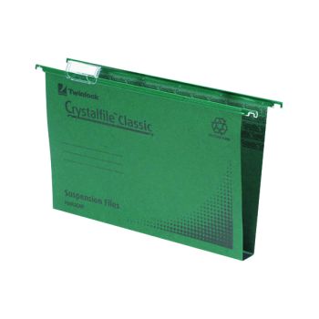Rexel Crystalfile Classic Suspension File 30mm Green (Pack of 50) 78041