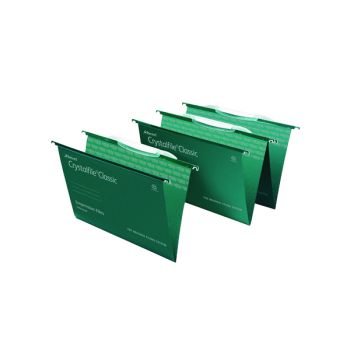 Rexel Crystalfile Classic SuspensionFile Foolscap Green (Pack of 50) 78046