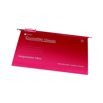 Rexel Crystalfile Classic SuspensionFile Foolscap Red (Pack of 50) 78141 - DISCONTINUED