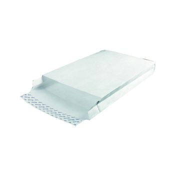 Tyvek Envelope 381x254x50mm Gusset Peel and Seal White (Pack of 100) 757224 - DISCONTINUED