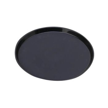 Serving Tray Round Polycarbonate H22 x D355mm Black PT1400