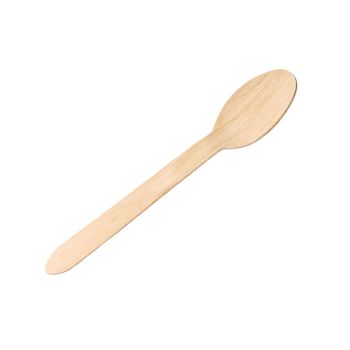 Economy Disposable Birch Wood Spoon 16cm (Pack of 100) F90222-0