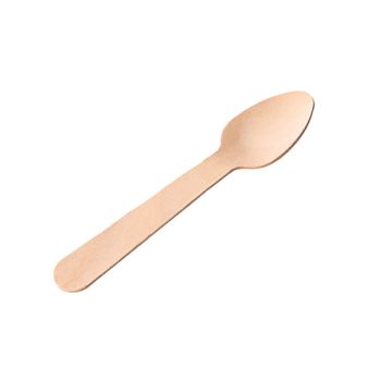 Economy Disposable Birch Wood Teaspoon 11cm (Pack of 100) F90223-0