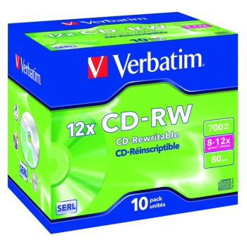 Verbatim CD-RW 8-12x Hi-Speed 700MB (Pack of 10) VM31480