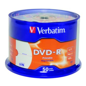 Verbatim DVD-R Spindle 4x 4.7GB (Pack of 50) 43533
