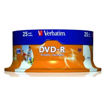 Verbatim DVD-R Spindle 16x 4.7GB (Pack of 25) 43489