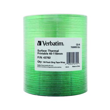 Verbatim CDR 700mb 52X Printable (Pack of 100) 43792