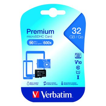 Verbatim Micro SDHC Memory Card Class 10 32GB 44013