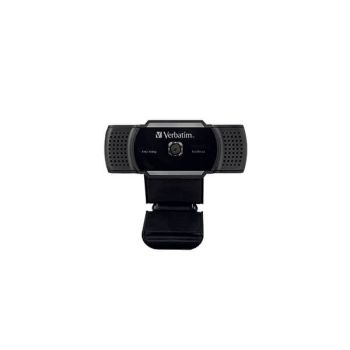 Verbatim AWC-01 Full HD 1080P Autofocus Webcam Microphone Black 49578