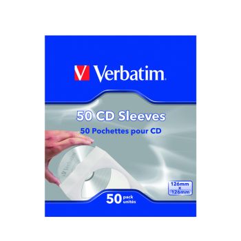 Verbatim CD/DVD Sleeves Paper (Pack of 50) 49992