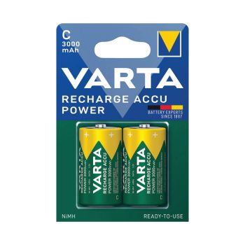 Varta C Rechargeable Accu Battery NiMH 3000 mAh (Pack of 2) 56714101412